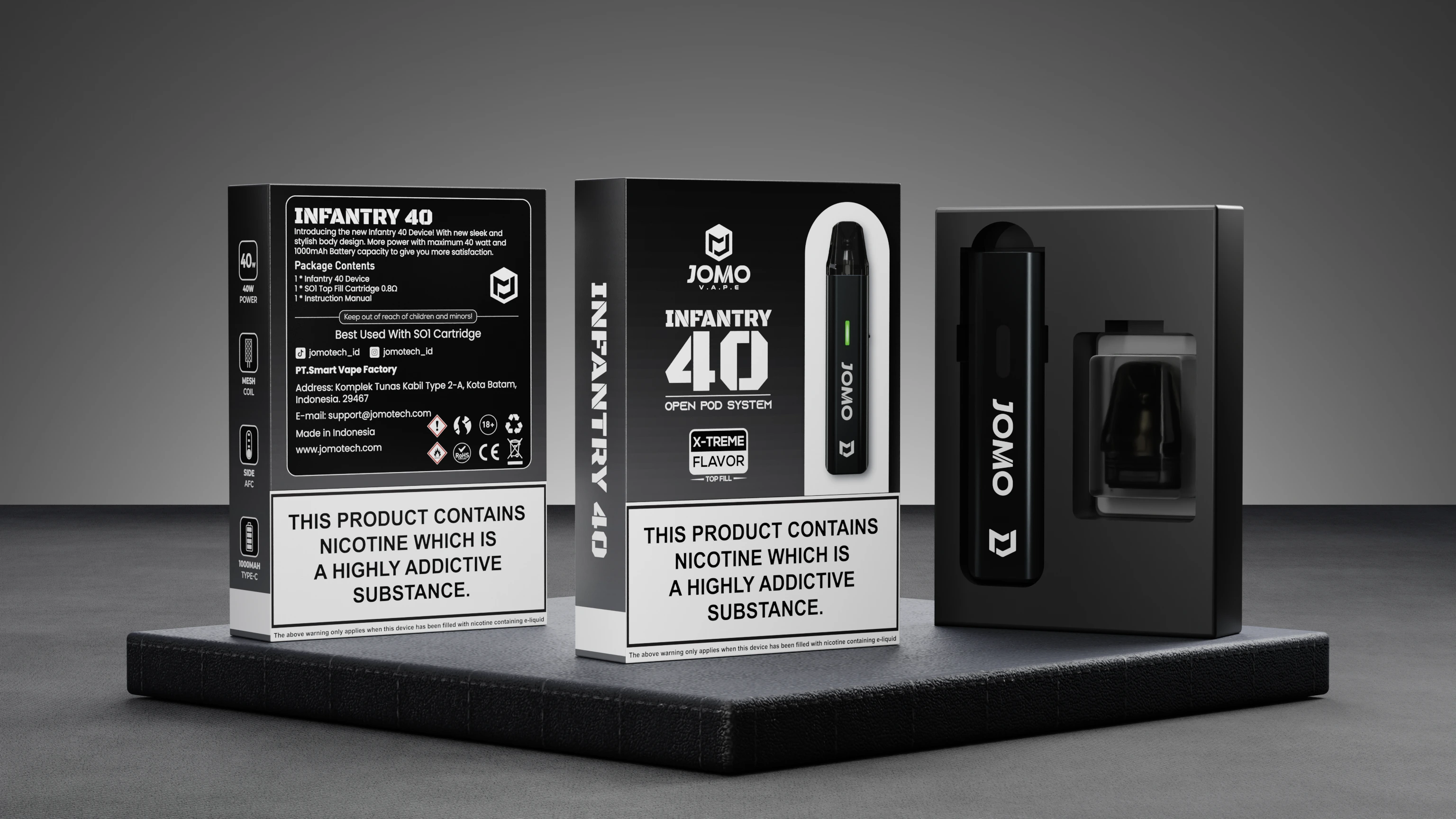 Infantry 40 Packaging - Black