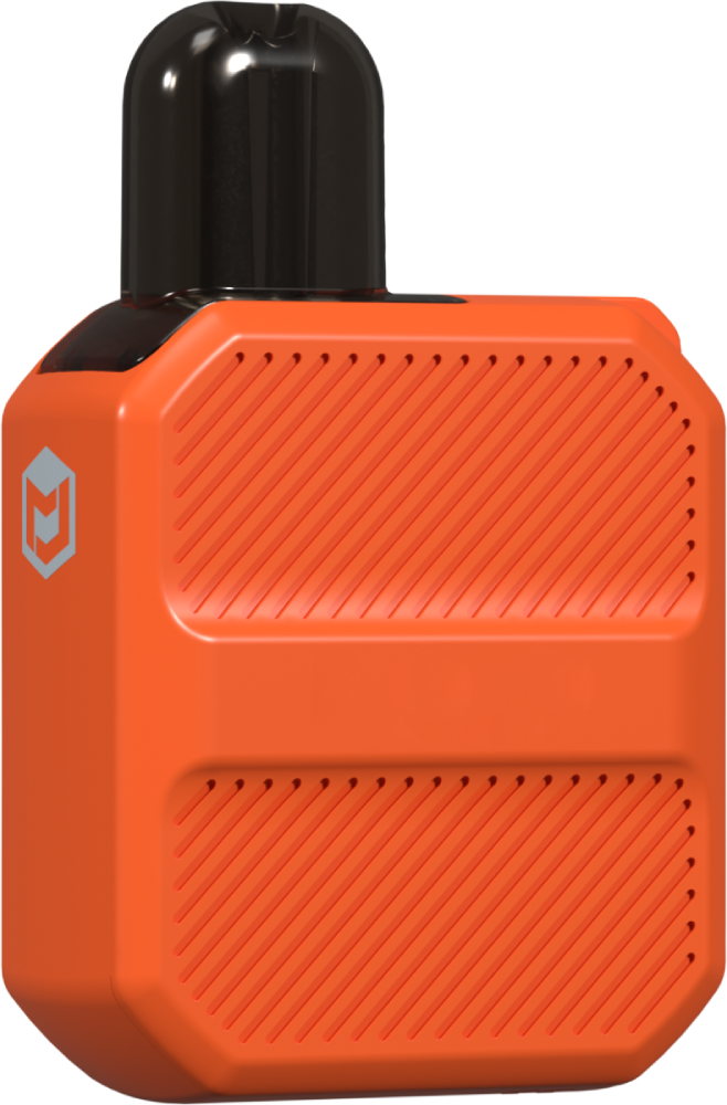 An orange L15 rubik's cube vape device