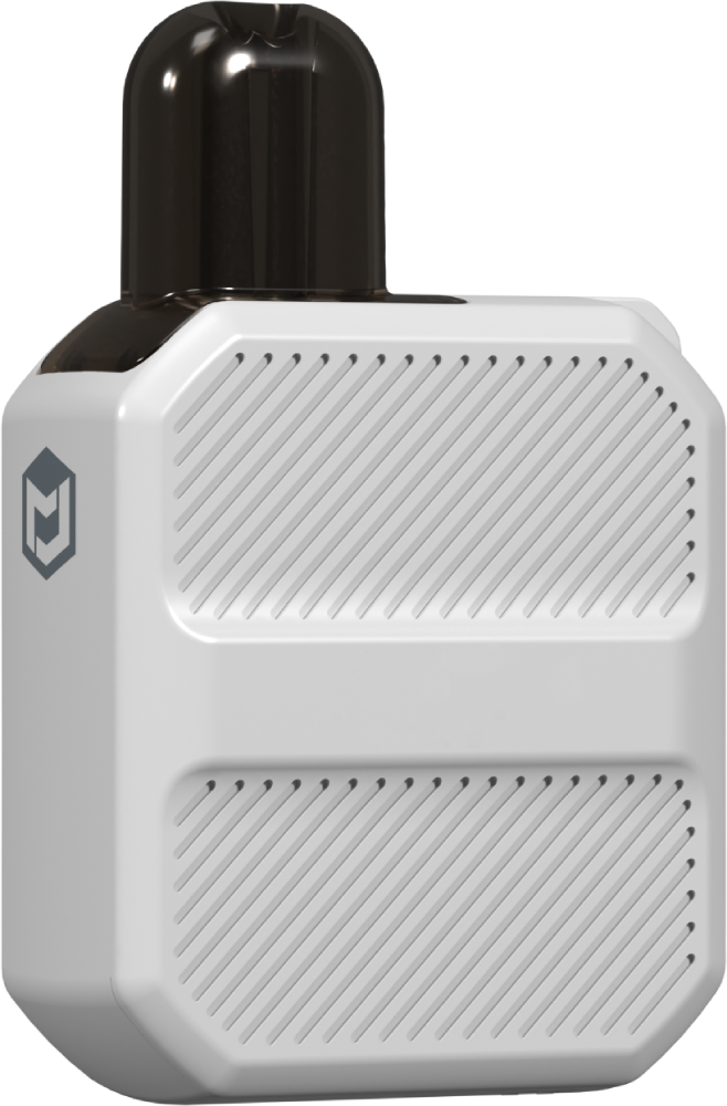 A white L15 rubik's cube vape device