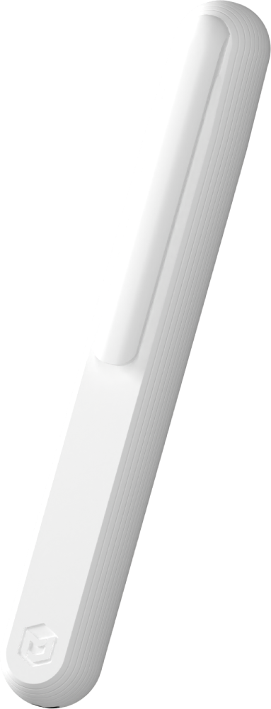 A white L4 disposable vape device